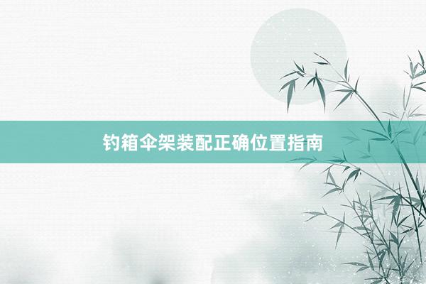 钓箱伞架装配正确位置指南